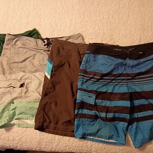 O'Neill Men's Blue and Black Hybrid Shorts